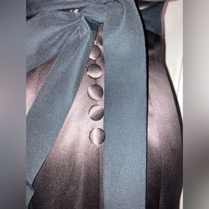 Vera Wang Maids Satin Gown Brown w/ black ribbon on waist strapless size 8